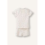 DeFacto%100 Pamuk Fitilli 2'li Ekru Pijama Takımı Kız Bebek H5505A526SM