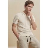 DeFacto%100 Pamuk Kısa Kollu Polo Yaka Tişört, XL-XXL, F9818AX26SP, Ekru-ER100, Erkek