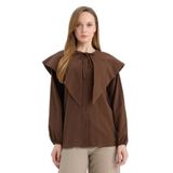 DeFacto%100 Pamuk Krinkıl Kumaş Tunik Kahverengi, L, H0406AX26SP, Kahve-BN323, Kadın