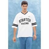 DeFacto%100 Pamuk Loose Fit Bisiklet Yaka Baskılı Kısa Kollu Tişört, L, F0188AX25SM, Ekru-ER105, Erkek
