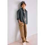 DeFacto%100 Pamuk Loose Fit Standart Paça Gabardin Pantolon Erkek Çocuk G1865A825AU