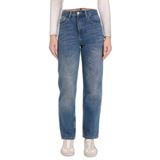DeFacto%100 Pamuk Mom Fit Yüksek Bel Jean Pantolon, 42, G6898AX25CW, Mavi-NM34, Kadın