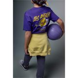 DeFacto%100 Pamuk NBA Los Angeles Lakers New Regular Fıt Bisiklet Yaka Kısa Kollu Tişört Erkek Çocuk