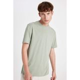 DeFacto%100 Pamuk New Regular Fit Bisiklet Yaka Basic Düz Kısa Kollu Yeşil Tişört, XS, TYC636ebdeedd3e86845445d, Yeşil-GN1247, Erkek