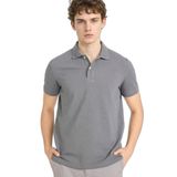 DeFacto%100 Pamuk Polo Yaka T-shirt, S, E9504AX26SP, Gri-GR206, Erkek