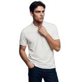 DeFacto%100 Pamuk Polo Yaka Tişört, 3XL, G2608AX26SP, Beyaz-WT32, Erkek