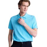 DeFacto%100 Pamuk Polo Yaka Tişört, L, E9504AX26SP, Turkuaz-TR499, Erkek