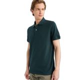 DeFacto%100 Pamuk Polo Yaka Tişört, S, E9504AX26SP, Yeşil-GN1255, Erkek