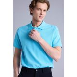 DeFacto%100 Pamuk Polo Yaka Tişört, XS, E9504AX26SP, Turkuaz-TR499, Erkek
