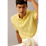 DeFacto%100 Pamuk Polo Yaka Triko Tişört, S, F7133AX25SM, Sarı-YL488, Erkek
