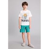 DeFacto%100 Pamuk Regular Fit Baskılı 2'li Pijama Takımı Erkek Çocuk G8830A826HS