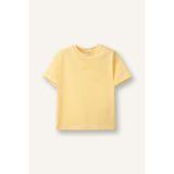 DeFacto%100 Pamuk Regular Fit Bisiklet Yaka Slogan Baskılı Kısa Kollu Tişört Kız Bebek E0698A526SM