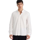 DeFacto%100 Pamuk Regular Fit Örgü Görünümlü Gömlek, 2XL, F9054AX26SP, Ekru-ER137, Erkek