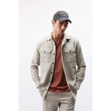 DeFacto%100 Pamuk Regular Fit Polo Yaka Basic Düz Uzun Kollu Gömlek, S, B2654AX, Kum, Erkek