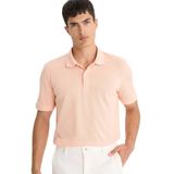 DeFacto%100 Pamuk Regular Fit Polo Yaka Kısa Kollu Pike Tişört, XS, C1293AX25SP, Turuncu-OG368, Erkek