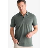 DeFacto%100 Pamuk Regular Fit Polo Yaka Kısa Kollu Tişört, XS, E801GY106507, Petrol, Erkek