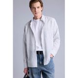 DeFacto%100 Pamuk Regular Fit Polo Yaka Uzun Kollu Gömlek, 2XL, H3619AX26SP, Yeşil-GN460, Erkek