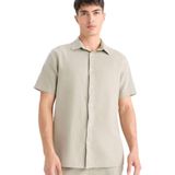 DeFacto%100 Pamuk Regular Fit Polo Yaka Yazlık Kısa Kollu Gömlek, 2XL, D8613AX25SM, Haki-KH418, Erkek