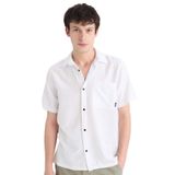 DeFacto%100 Pamuk Regular Fit Yazlık Kısa Kollu Beyaz Gömlek, XS, E0461AX25SM, Beyaz-WT34, Erkek