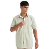 DeFacto%100 Pamuk Regular Fit Yazlık Polo Yaka Basic Düz Kısa Kollu Gömlek, XS, D1057AX24AU, Turkuaz-TR284, Erkek