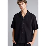 DeFacto%100 Pamuk Relax Fit Gömlek, S, C7578AX26SM, Siyah, Erkek
