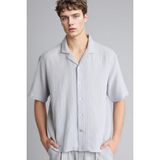 DeFacto%100 Pamuk Relax Fit Gömlek, XS, C7578AX26SM, Gri-GR130, Erkek