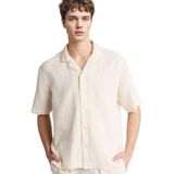 DeFacto%100 Pamuk Relax Fit Polo Yaka Gömlek, L, C7578AX26SM, Bej-BG734, Erkek