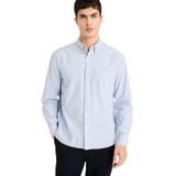 DeFacto%100 Pamuk Relax Fit Polo Yaka Poplin Uzun Kollu Gömlek, L, E1148AX26SP, Mavi-BE177, Erkek