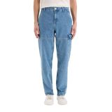DeFacto%100 Pamuk Relax Fit Rahat Kalıp Geniş Paça Jean Pantolon, 34, E3334AX25SP, Mavi-NM28, Erkek