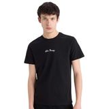 DeFacto%100 Pamuk Slim Fit Dar Kesim Bisiklet Yaka Baskılı Kısa Kollu Tişört, M, X3932AZ25SM, Siyah, Erkek