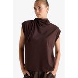 DeFacto%100 Pamuk Slim Fit Dar Kesim Yarım Balıkçı Yaka Bluz G1491AX25AU
