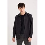 DeFacto%100 Pamuk Slim Fit Gömlek, XS, A4644AX25SP, Siyah, Erkek