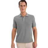 DeFacto%100 Pamuk Standart Fit Polo Yaka Kısa Kollu Triko Tişört, 2XL, E5866AX25SP, Haki-KH447, Erkek