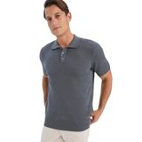 DeFacto%100 Pamuk Standart Fit Polo Yaka Kısa Kollu Triko Tişört, M, E5866AX25SP, Antrasit-AR141, Erkek