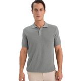 DeFacto%100 Pamuk Standart Fit Polo Yaka Kısa Kollu Triko Tişört, M, E5866AX25SP, Haki-KH447, Erkek
