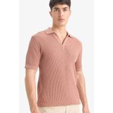 DeFacto%100 Pamuk Standart Fit Polo Yaka Kısa Kollu Triko Tişört, XS, E5860AX25SM, Kahve-BN300, Erkek