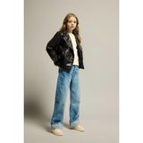 DeFacto%100 Pamuk Staright Wide Duble Paça Jean Pantolon Kız Çocuk G6969A826SP