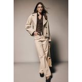 DeFacto%100 Pamuk Straight Fit Normal Bel Gabardin Pantolon, 34, H0092AX26SP, Bej-BG738, Kadın