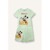 DeFacto%100 Pamuk Super 1 Takım Lisanslı Regular Fit Elastik Bel 2'li Lacivert Pijama Takımı Erkek Çocuk H4029A526HS
