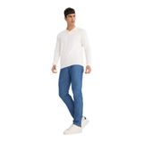 DeFacto%100 Pamuk Tapered Fit Daralan Paça Jean Pantolon, 30, F8016AX25AU, Mavi-NM34, Erkek