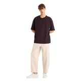 DeFacto%100 Pamuk Tapered Wide Leg Fit Geniş Paça Jean Pantolon, 32, F8365AX25AU, Bej-BG700, Erkek