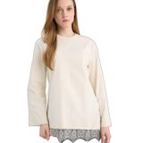 DeFacto%100 Pamuk Uzun Kollu Tunik Ekru, 2XL, G9249AX26SP, Ekru-ER99, Kadın