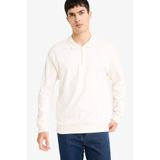 DeFacto%100 Pamuk Yarım Fermuarlı Sweatshirt, S, F2254AX25WN, Ekru-ER137, erkek