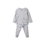 DeFacto%100 Pamuklu Desenli Beli Lastikli Pijama Takımı Kız Bebek