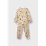DeFacto%100 Pamuklu Uzay Baskılı Beli Lastikli Pijama Takımı Erkek Bebek F0550A525AU