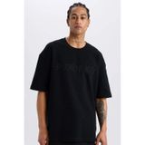 DeFactoFit NBA Brooklyn Nets Oversize Geniş Kalıp Bisiklet Yaka Kısa Kollu Waffle Tişört D8504AX25SPBK81