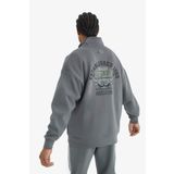 DeFactoFit NBA Chicago Bulls Oversize Geniş Kalıp Fermuarlı Dik Yaka Skuba Dalgıç Kumaş Sweatshirt