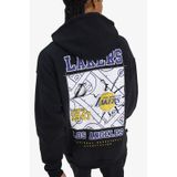 DeFactoFit NBA Los Angeles Lakers Oversize Geniş Kalıp Kapüşonlu Kalın Sweatshirt D8489AX25SPBK81