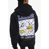 DeFactoFit NBA Los Angeles Lakers Oversize Geniş Kalıp Kapüşonlu Kalın Sweatshirt