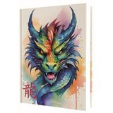 Deffter Chınese Dragon Heat 96 Yaprak Çizgili Sert Kapak Defter